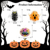 A collection of Halloween sensory squishy beads including a bat, a pumpkin, and several carved pumpkins.