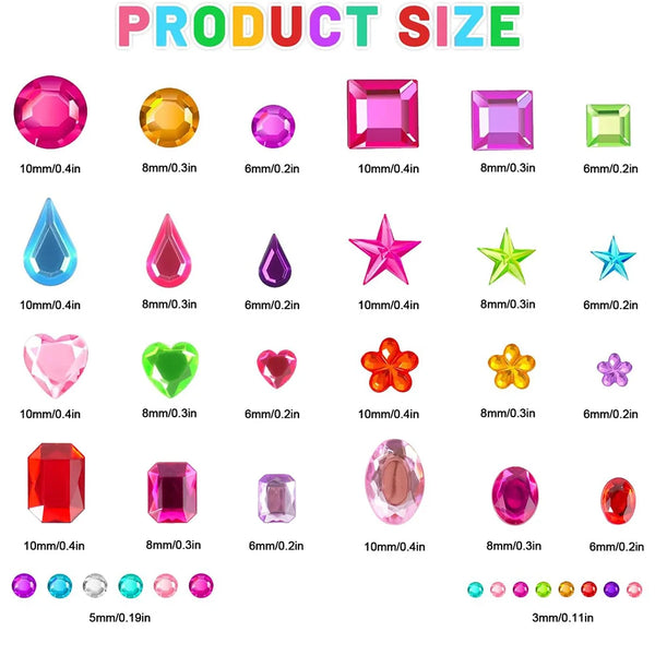 Self-Adhesive Rhinestone Gem Stickers – Multicolor Crystal Craft & Beauty Decor