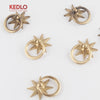 Solid Brass Star Pendant Cabinet Knob with Antique Finish