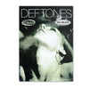 A black and white concert poster featuring a close-up portrait of a person, with text identifying the Deftones band and Mike 