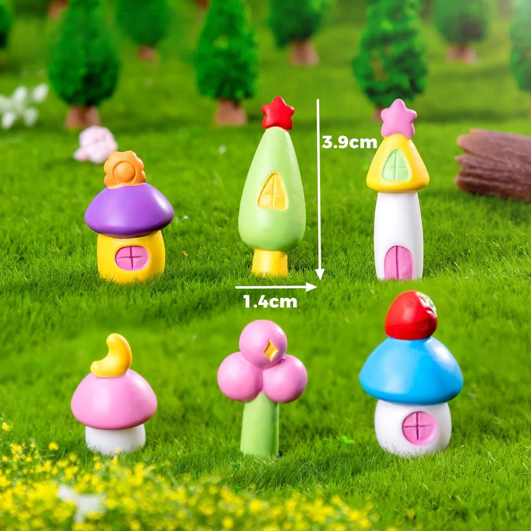 Miniature Fairy Garden Ornaments | Set of Resin Accents