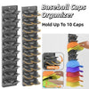 Wall-Mounted Hat Organizer with Spring Clips