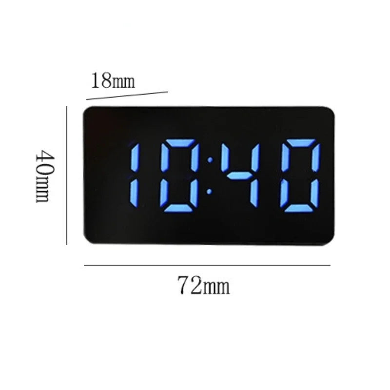 A black LED digital alarm clock face displaying 10:40, with dimensions of 18mm by 40mm.