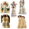 A set of angel friendship statues depicting various sentiments like love and friendship for loved ones