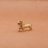 Brass Dachshund Figurine – Mini Tabletop Dog Statue