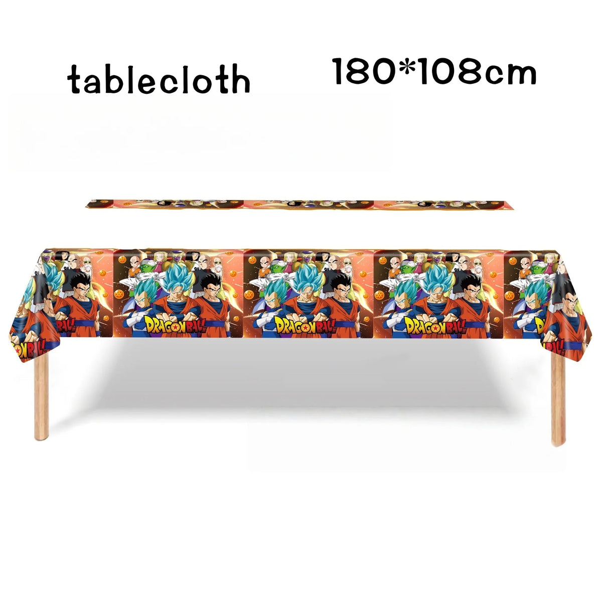 Dragon Ball Z Goku Themed Tablecloth with Matching Party Decor