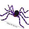 An LED light-up furry Halloween spider decoration with purple glow.