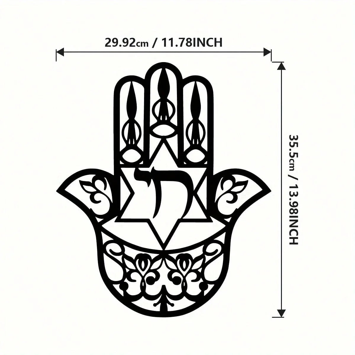 Black metal wall art featuring the Islamic Zulfiqar sword in Arabic calligraphy design