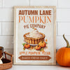 Wall art poster featuring text Autumn Lane Pumpkin Pie Company and Apple Pumpkin Pecan Baked Fresh Daily