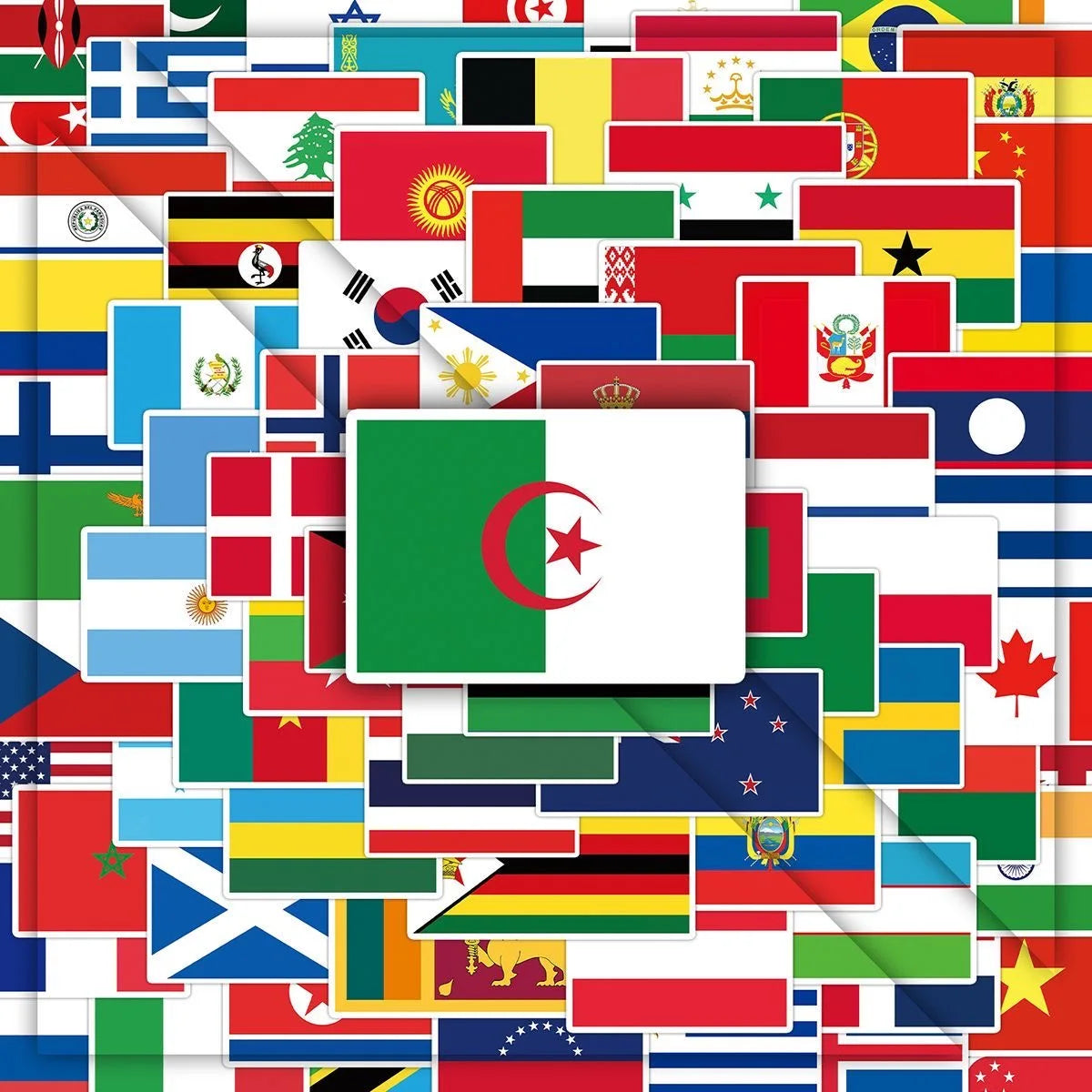 World Flags Decorative Sticker Pack – 4 Sets of 200