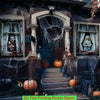Scary Halloween Window Cover Set with Blood-Themed Design