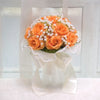 Elegant Silk Rose Bridal Bouquet with Baby's Breath