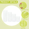 Set of 4 Clear Glass Cylinder Vases for Candles & Floral Displays