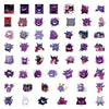 A collection of various anime and cartoon character decals stickers in different colors and styles.