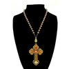 Orthodox Crucifix Cross Necklace with Rosary Beads