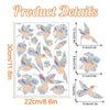 Colorful window stickers featuring cat and butterfly designs for a suncatcher