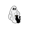 Halloween Enamel Pins Set - Cute Ghost, Black Cat, and Pumpkin Brooches for Kids