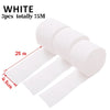 Weiße Crêpepapier-Girlanden in Rollen und Streifen, insgesamt 75 Meter.