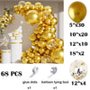 Metallic silver balloon garland arch kit featuring gold balloons and confetti accents with tools