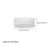 Clear acrylic cake stand display box with LED lights measuring 15cm by 15cm by 10cm