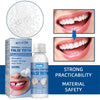A package of thermal forming false teeth and a close-up of the teeth before and after use.