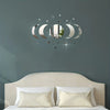 20-Piece Acrylic Moon & Star Wall Decals with 3D Mirror Finish
