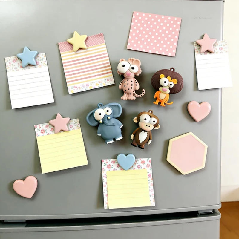 Cartoon Animal Fridge Magnets – Cute Decorative Magnets for Kitchen, Office & More