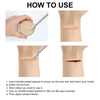 Instructions for using a double-ended spatula to apply wax and vampire blood to create fake wounds.