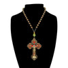 Orthodox Crucifix Cross Necklace with Rosary Beads