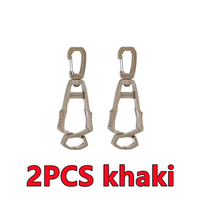 Two khaki glove clip holders for durable glove clip storage