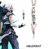 Jett Inspired Blade Storm Crystal Pendant Necklace