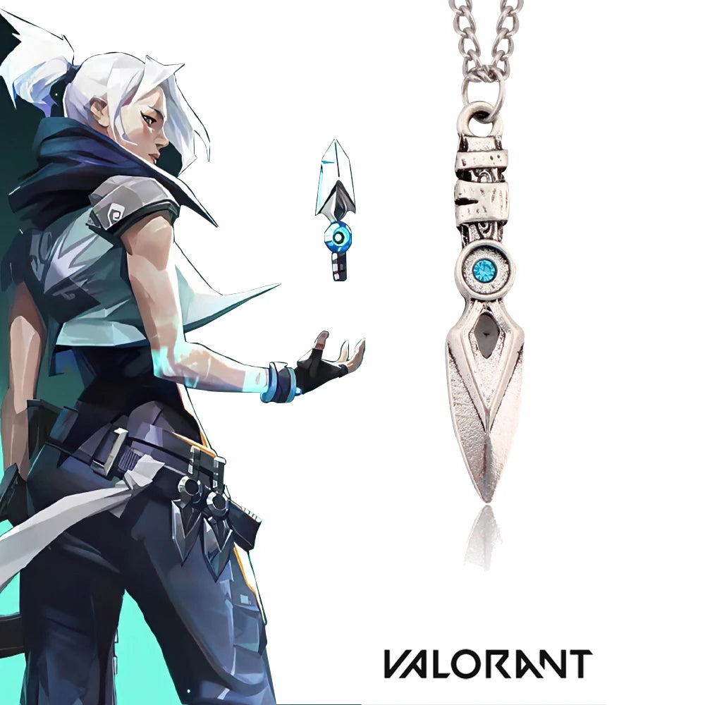 Jett Inspired Blade Storm Crystal Pendant Necklace