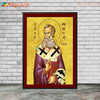 A vintage canvas wall art painting depicting Jesus Christ with a beard and halo, rendered in warm tones.