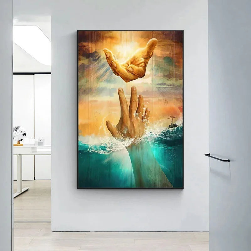 Jesus Christ Sacred Art Canvas Print – Modern Christian Wall Decor