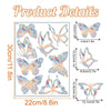Rainbow suncatcher window stickers featuring colorful cat and butterfly designs.