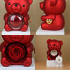 Rotating Hugging Bear Jewelry Box with Rose