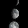 A series of three full moon phases, from crescent to gibbous and full, against a black background.