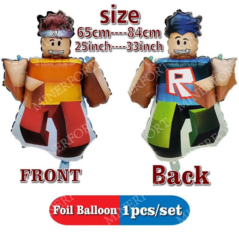 Cartoon Robot Foil Balloon Party Decoration Set