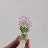 Hand-Blown Glass Flower Bouquet with Vase