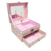 Ballet Jewelry Music Box with Rotating Dancer and Storage Drawer