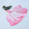 Pink watercolor butterfly cake topper flag featuring a black butterfly silhouette and pink floral accents