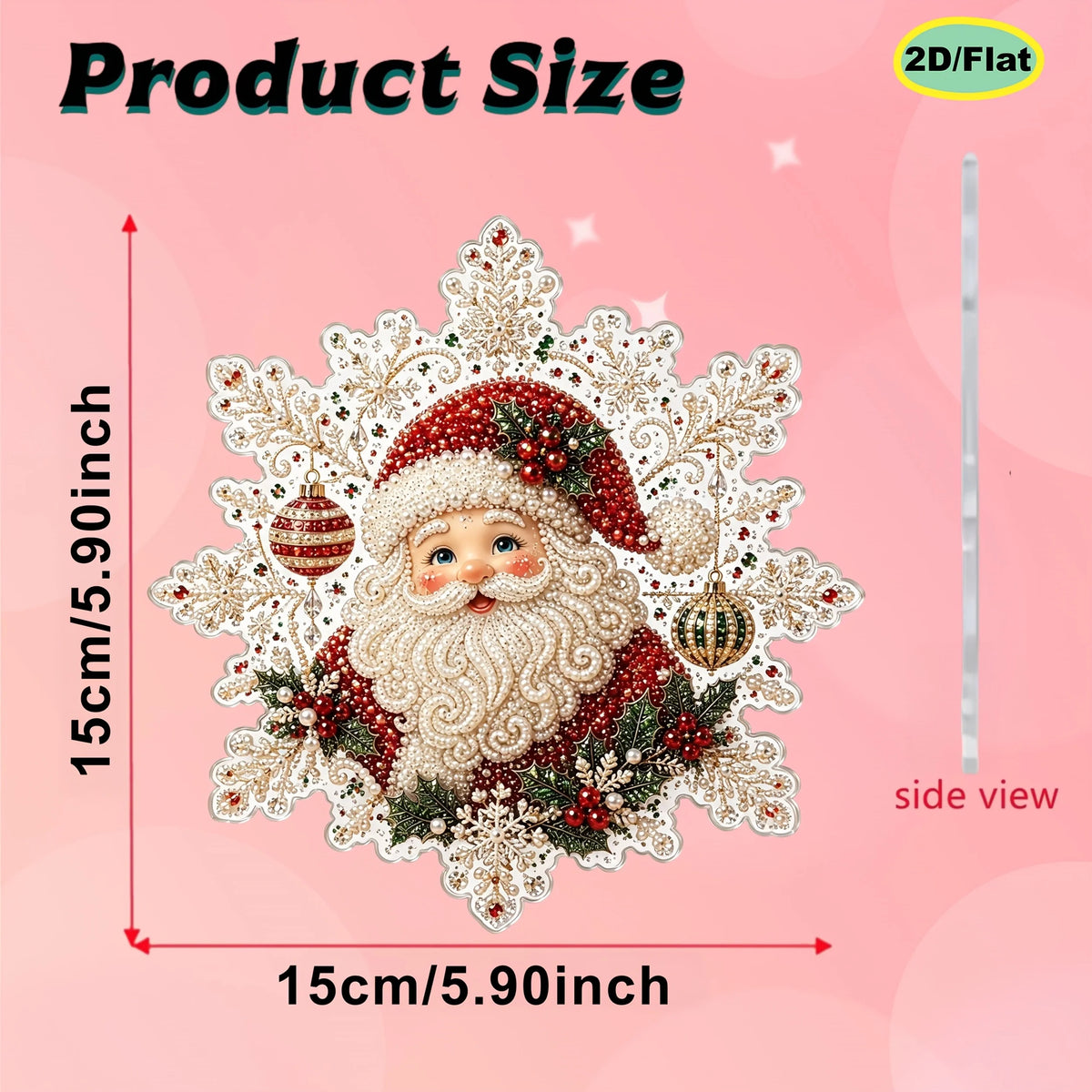 Pearl Diamond Painting Christmas Ornament Craft Kit
