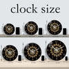 Geometric Line Modern Wall Clock – Silent Quartz, Gold Accents