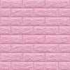 Pink textured brick wall panels made of foam for waterproof wallpaper.