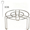 Stainless steel vertical skewer rack with 36 pieces for air fryer