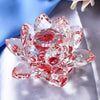 Crystal Lotus Flower Feng Shui Decorative Ornament