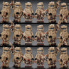 A collection of Veyron Special Forces building block miniatures depicting Delta Squad soldiers in various poses.