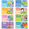 A set of magnetic letter, number, and animal puzzles for children featuring various shapes and animals.