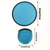 A set of foldable cooling fans and fun flying discs in light blue color.