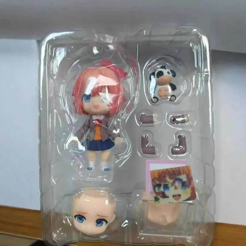 Chibi-Style Posable Character Figurine for Desk Display
